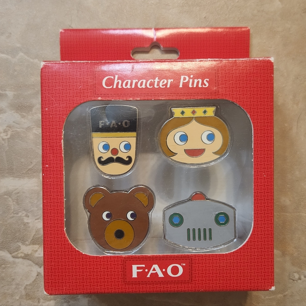 FAO Schwarz Toy Character Enamel Pin - 2010 Limited Edition ● Set of 4 PIN